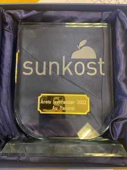 Sunkost-glassplakett